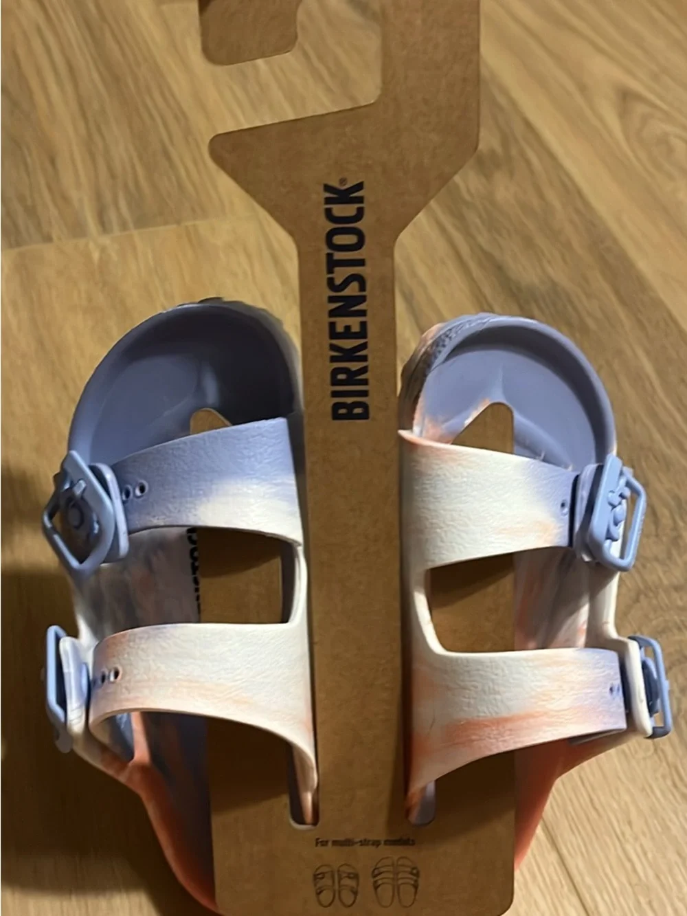 NEW NIB Birkenstock Arizona EVA Kids Sandals Sz 28 (K 10) Coral Peach Swirl